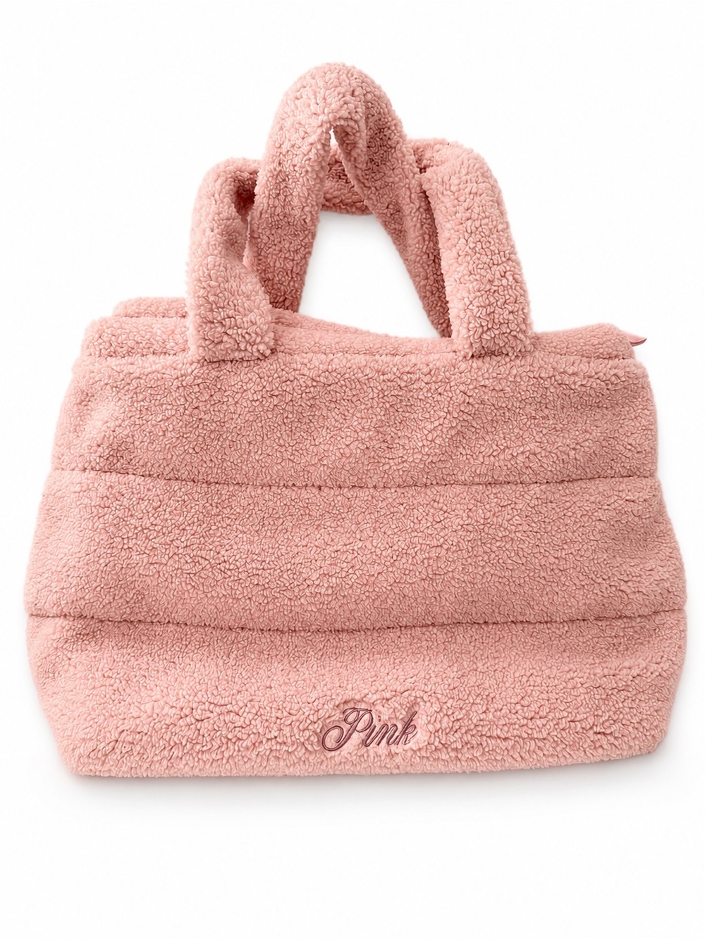 PINK Victoria's Secret Dusty Rose Sherpa Tote